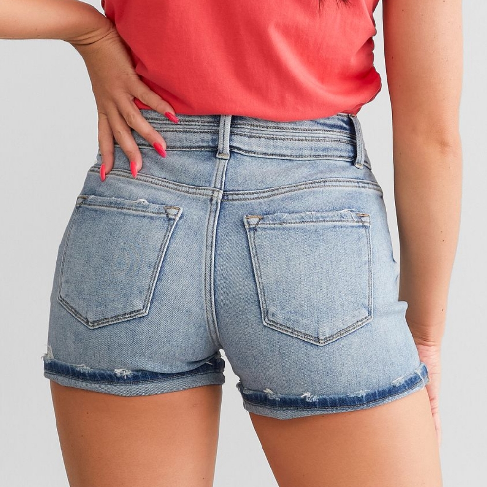 SOLD - KANCAN Signature For Buckle Kurvy High Waist Shorts sz 32 - Picture 3 of 8
